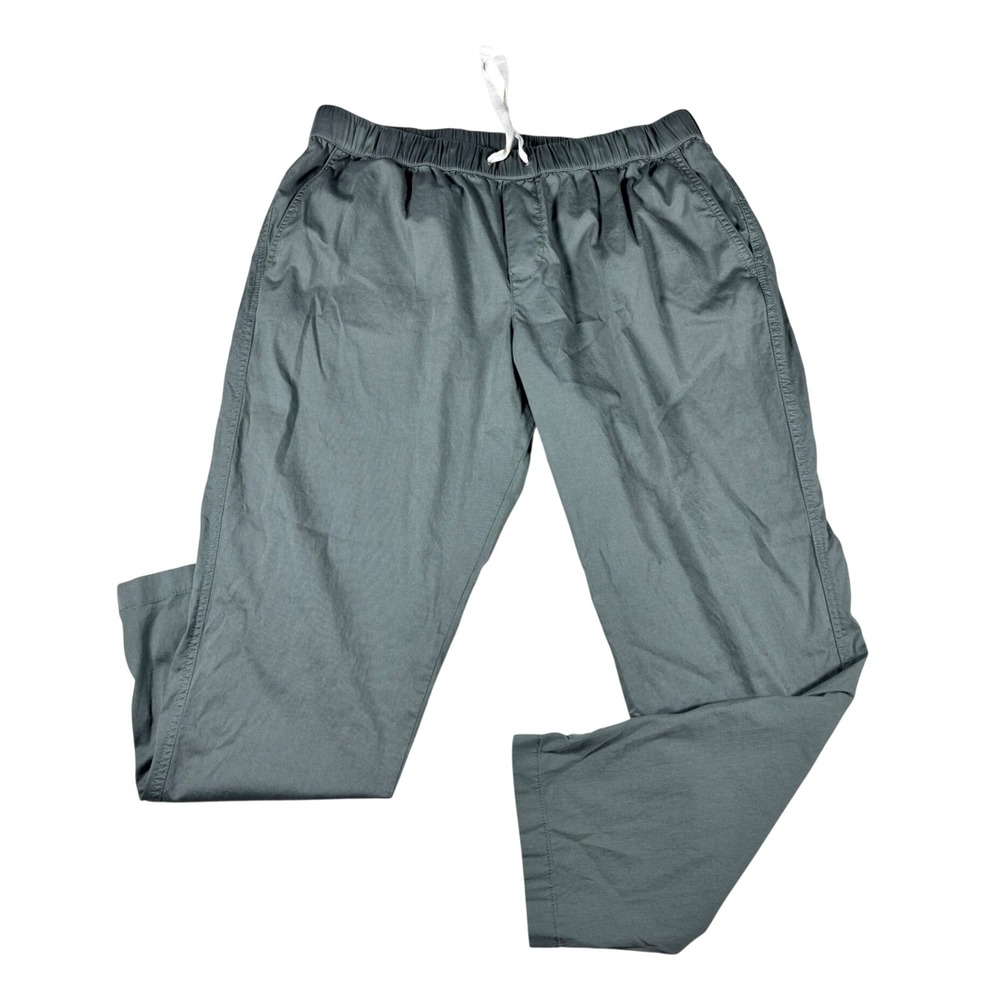 Pact Organic Cotton Drawstring Pants Mens XL Sage Green Elastic Waist Casual